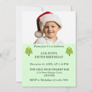 Carte d'anniversaire personnalisée Décembre Photo