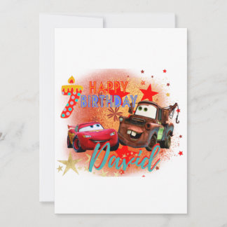 Carte d'anniversaire personnalisée des voitures
