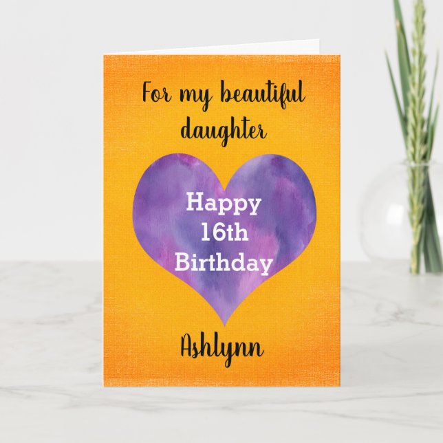 Carte d'anniversaire personnalisée du 16e automne  (Devant)