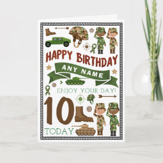Carte d'anniversaire personnalisée du soldat de l'