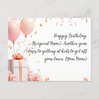 Carte d'anniversaire personnalisée élégante person