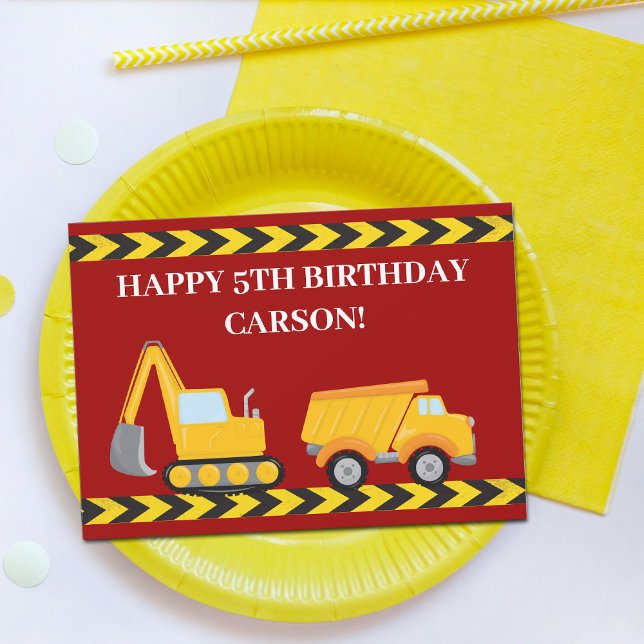 Carte d'anniversaire personnalisée Enfants Camion  (Créateur téléchargé)