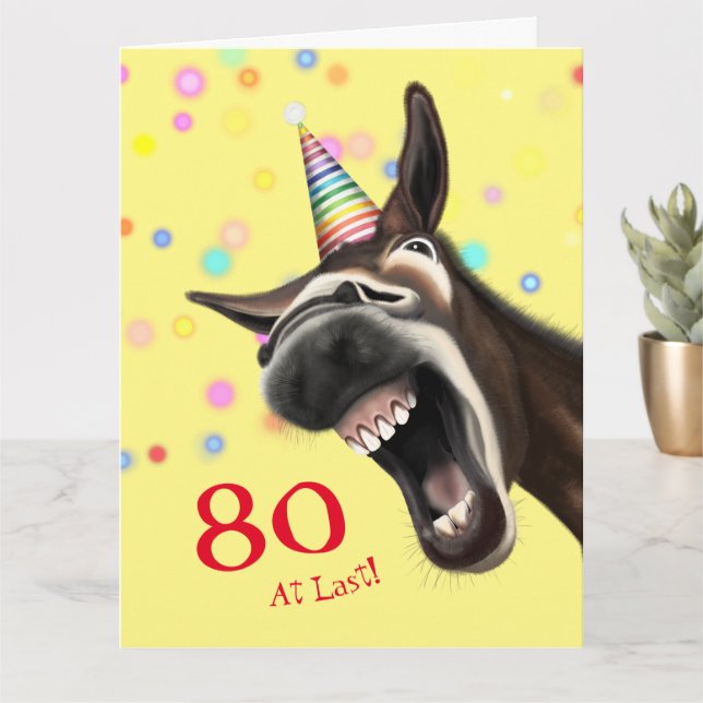 Carte d'anniversaire personnalisée Fun Crazy Donke (Petite plante)