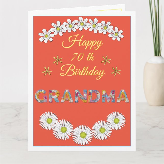 Carte d'anniversaire personnalisée Grandma (Devant)