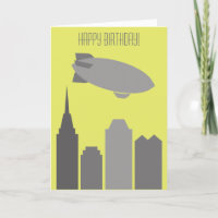 Carte d'anniversaire personnalisée Gray and Yellow