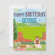 Carte d'Anniversaire Personnalisée Moderne