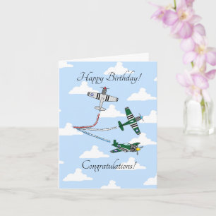 Carte d'anniversaire personnalisée Mustangs (Blue 