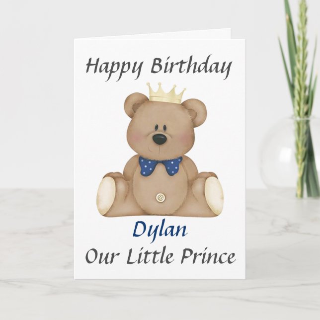 Carte d'anniversaire personnalisée - Notre Petit P (Devant)