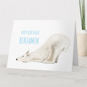 Carte d'anniversaire personnalisée - Ours polaire