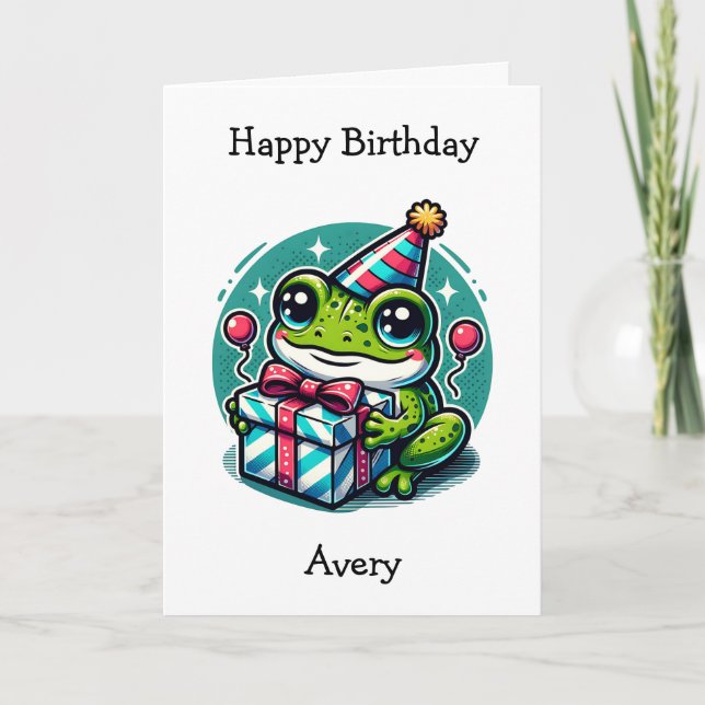Carte d'anniversaire personnalisée | Page Couleur (Devant)