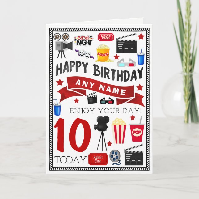 Carte d'anniversaire personnalisée par nuit de (Devant)