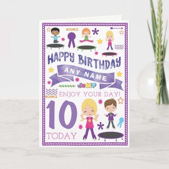 Carte d'anniversaire personnalisée par saut de (Devant)