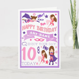 Carte d'anniversaire personnalisée par super héros