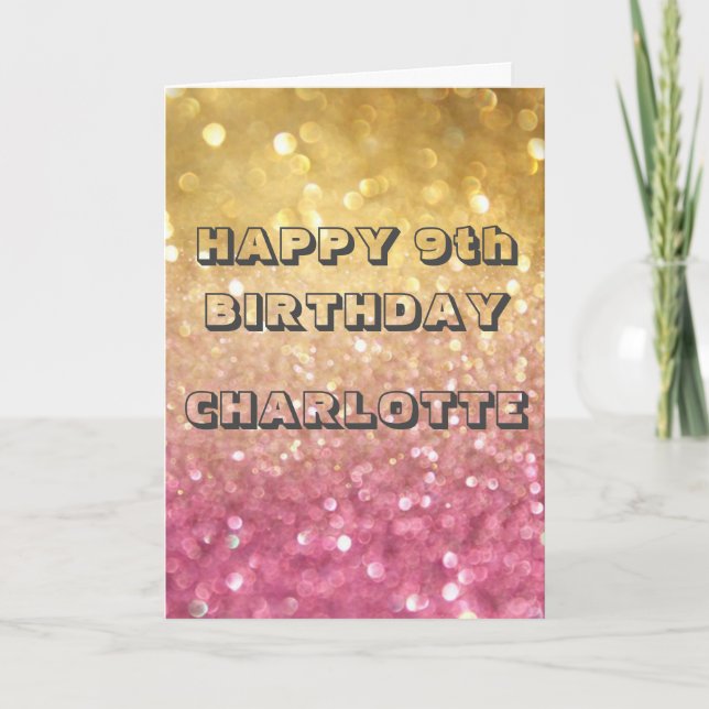 Carte d'anniversaire personnalisée - Parties scint (Devant)