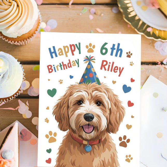Carte d'anniversaire personnalisée pour chien mign (Créateur téléchargé)