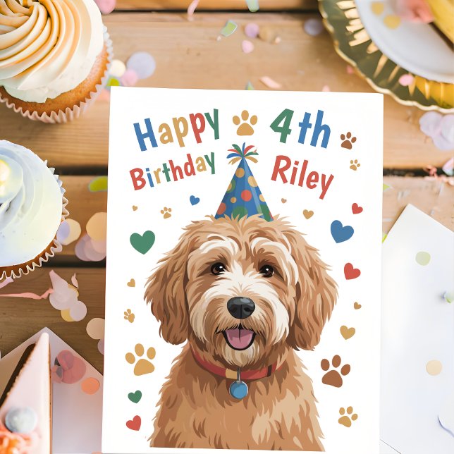 Carte d'anniversaire personnalisée pour chien mign (Créateur téléchargé)