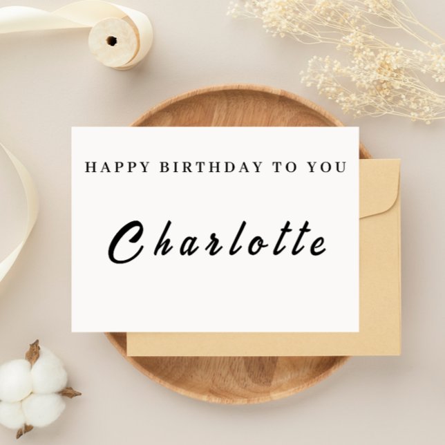 Carte d'anniversaire personnalisée pour elle (Custom Birthday Card for her)