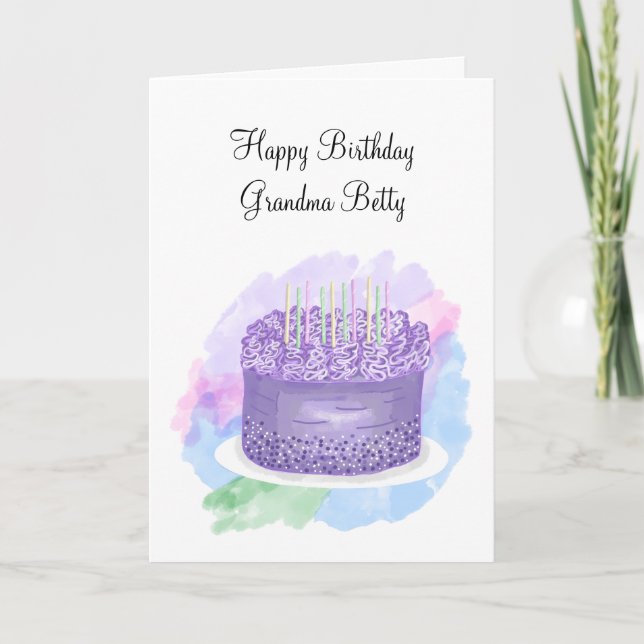 Carte d'anniversaire personnalisée pour elle (Devant)