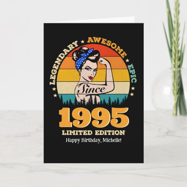 Carte d'anniversaire personnalisée pour elle - Fem (Devant)