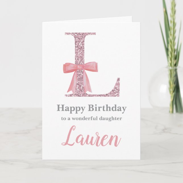 Carte d'anniversaire personnalisée pour elle - Let (Devant)
