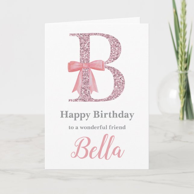 Carte d'anniversaire personnalisée pour elle - Let (Devant)