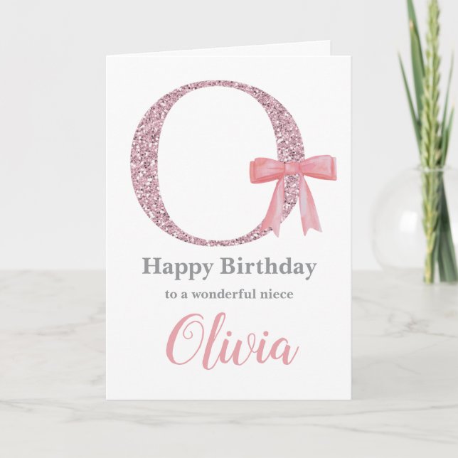 Carte d'anniversaire personnalisée pour elle - Let (Devant)