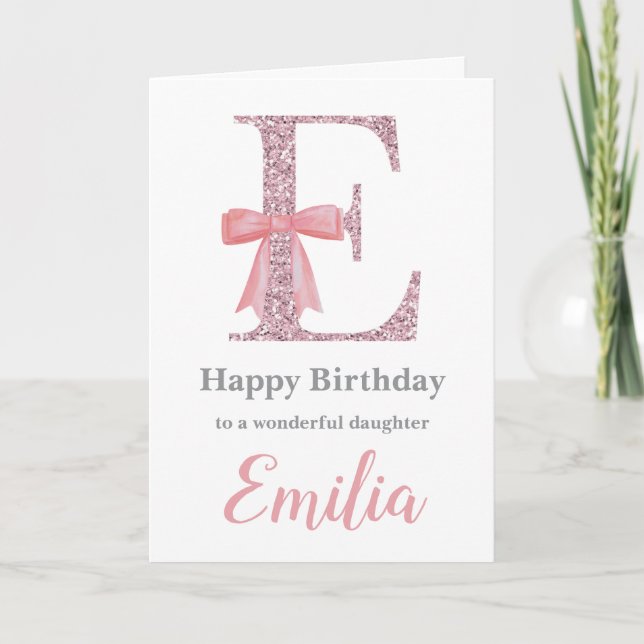 Carte d'anniversaire personnalisée pour elle - Let (Devant)
