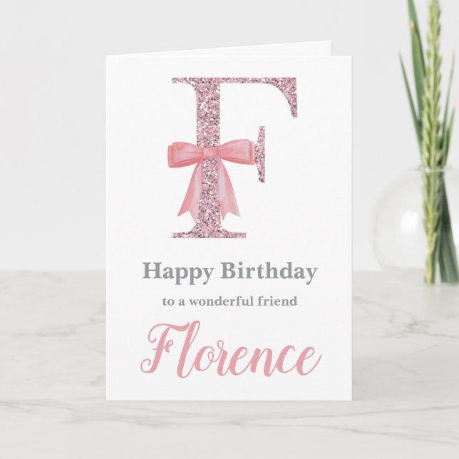 Carte d'anniversaire personnalisée pour elle - Let (Devant)