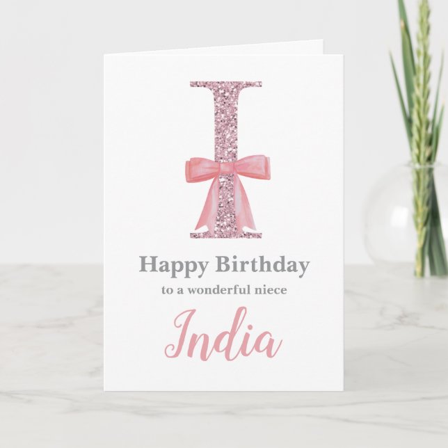 Carte d'anniversaire personnalisée pour elle - Let (Devant)