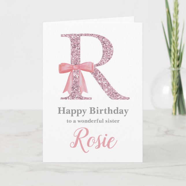 Carte d'anniversaire personnalisée pour elle - Let (Devant)