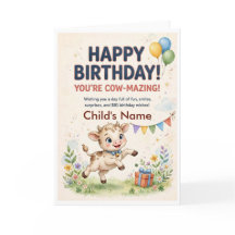 Carte d'anniversaire personnalisée pour enfants av