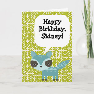 Carte d'anniversaire personnalisée pour enfants Bl
