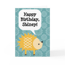 Carte d'anniversaire personnalisée pour enfants Hé