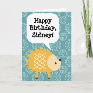 Carte d'anniversaire personnalisée pour enfants Hé