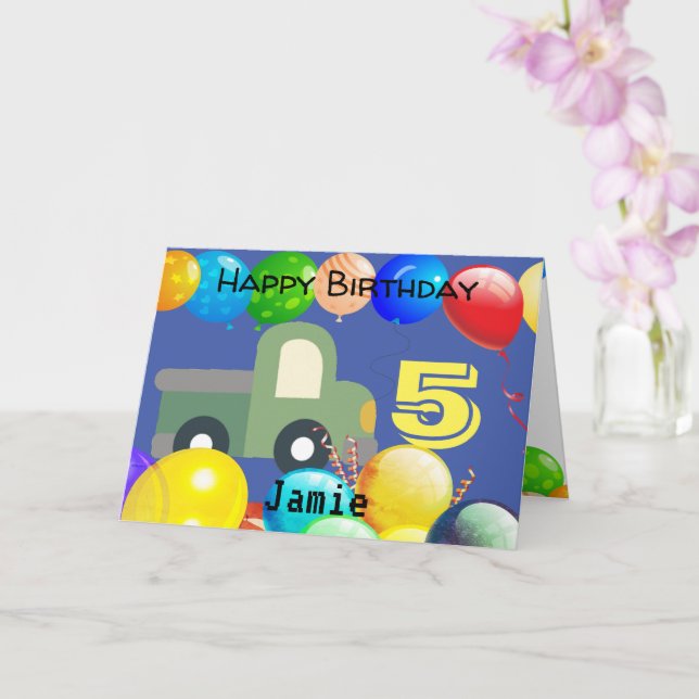 Carte D'Anniversaire Personnalisée Pour Garçon De  (Orchidée)