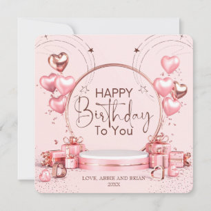 Carte d'anniversaire personnalisée pour la fête ro