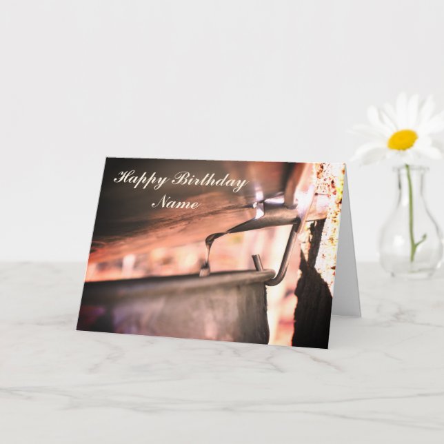 Carte d'anniversaire personnalisée pour le sirop d (Petite plante)
