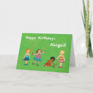Carte d'anniversaire personnalisée pour les filles