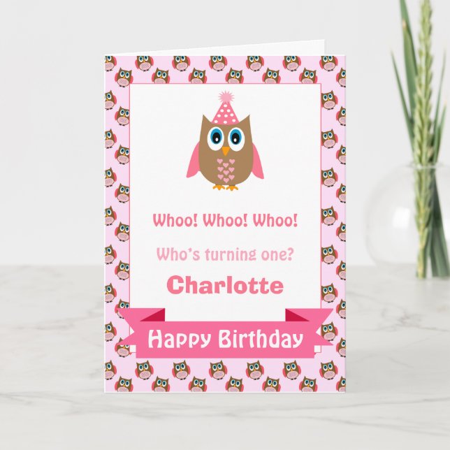 Carte d'anniversaire personnalisée pour les filles (Devant)