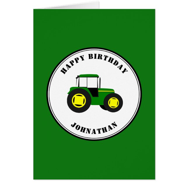 Carte d'anniversaire personnalisée pour les tracte (Devant)