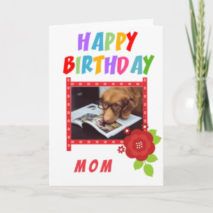 Carte d'anniversaire personnalisée pour maman phot