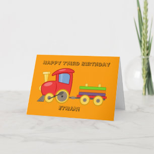 Carte d'anniversaire personnalisée pour train