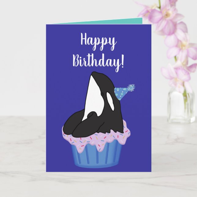 Carte d'anniversaire personnalisée pour tueur à Or (Orchidée)