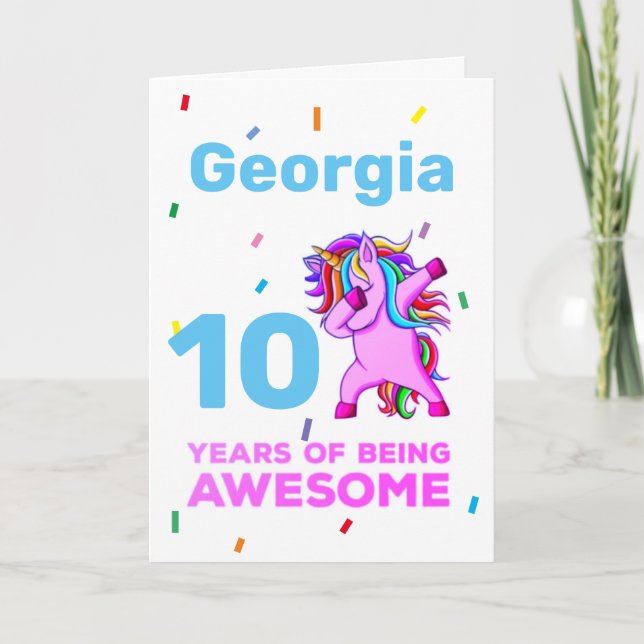 Carte d'anniversaire personnalisée pour une fille (Devant)