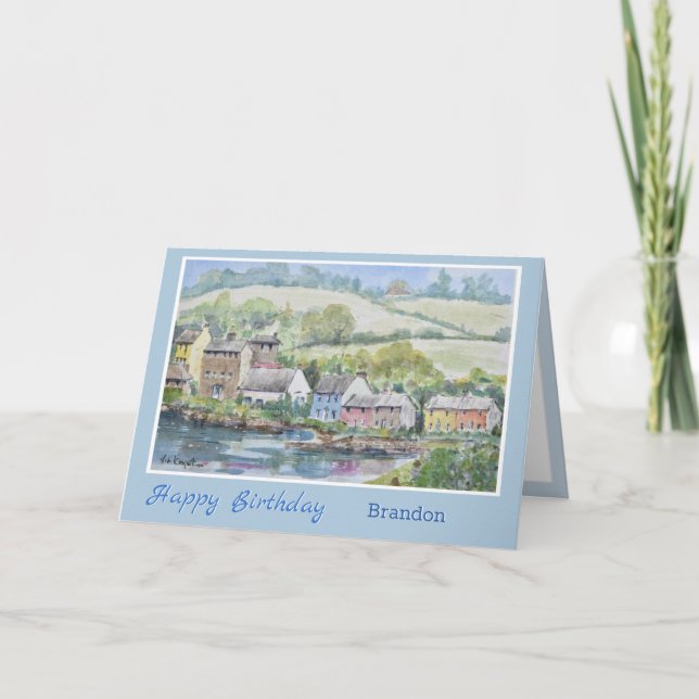 Carte d'anniversaire personnalisée pour une ville  (Devant)