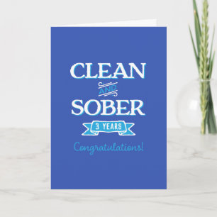 Carte d'anniversaire personnalisée propre et Sober
