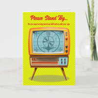 Carte d'anniversaire personnalisée Retro TV
