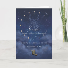 Carte d'anniversaire personnalisée Scorpion