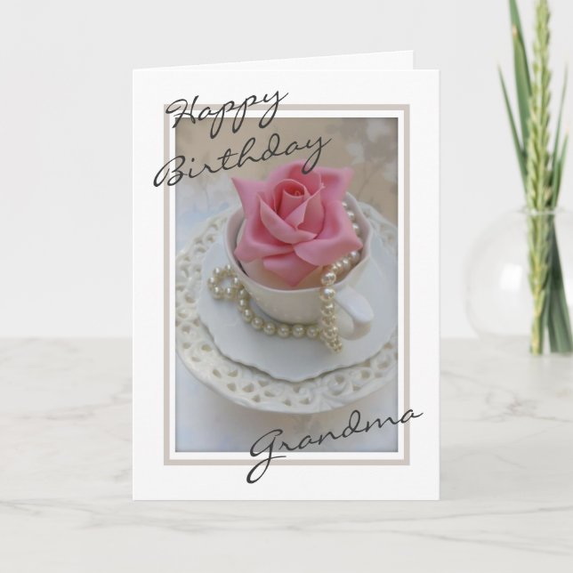 Carte d'anniversaire personnalisée - Shabby Chic (Devant)