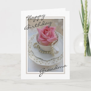 Carte d'anniversaire personnalisée - Shabby Chic